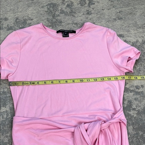 New French Connection Short Sleeve Wrap T Shirt Dress Lilac Sachet Pink Sz M - Picture 7 of 11